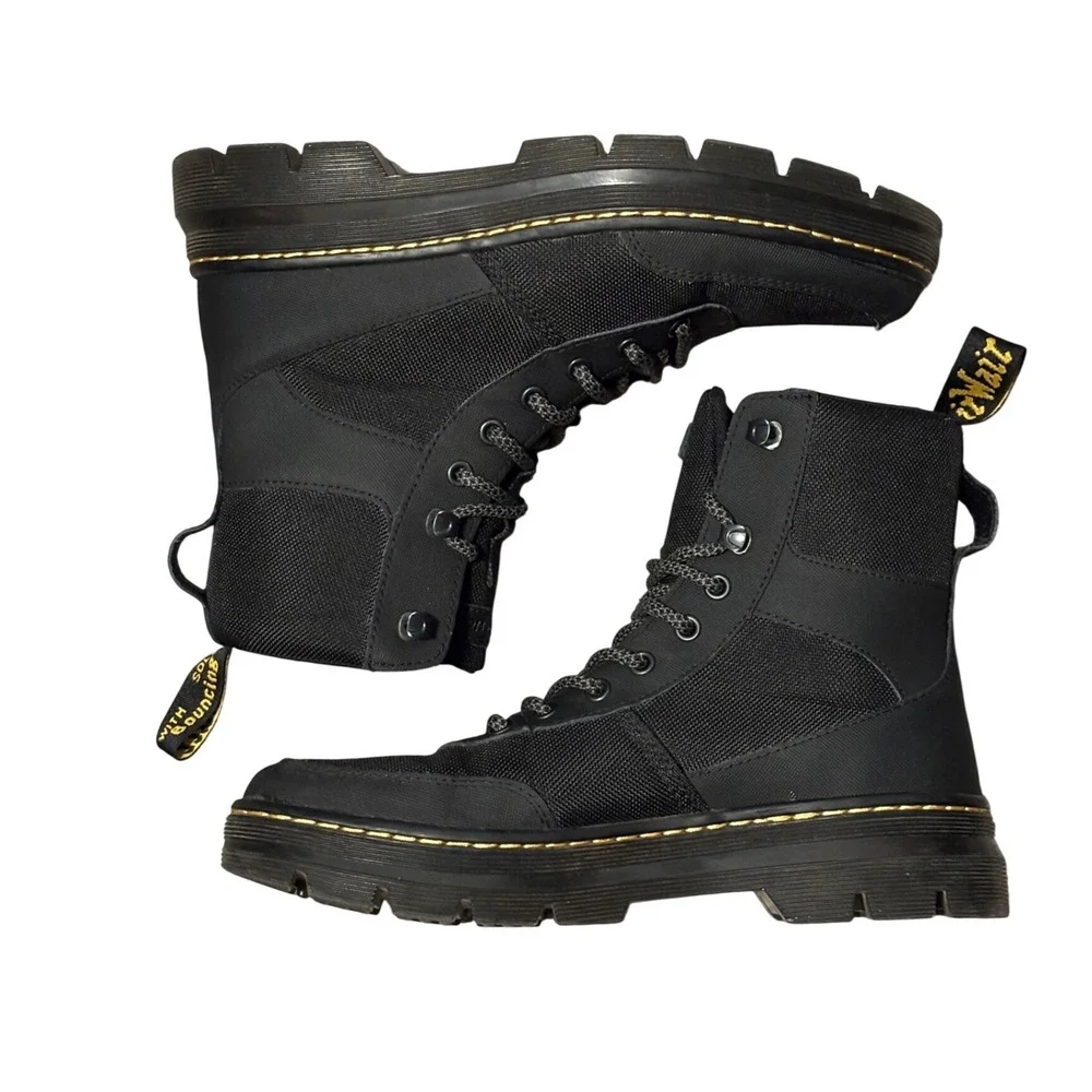 Mens Dr. Martens Combs Tech Canvas Lace Up Boots